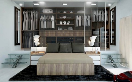 Closets Planejados com Sapateira Riviera de São Lourenço - Closet Planejado para Apartamento